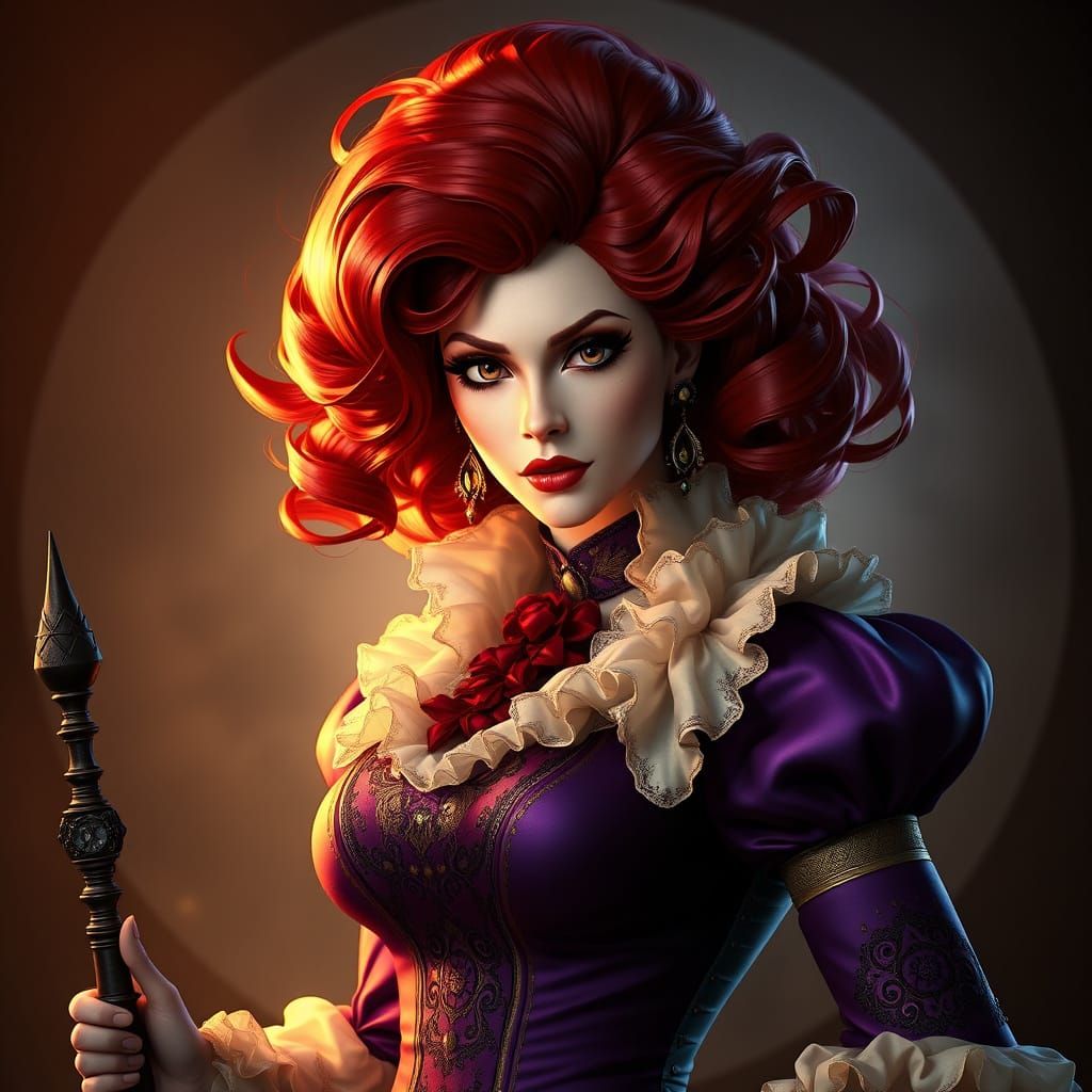 Sultry Vistana Beauty in Dark Fantasy Regalia