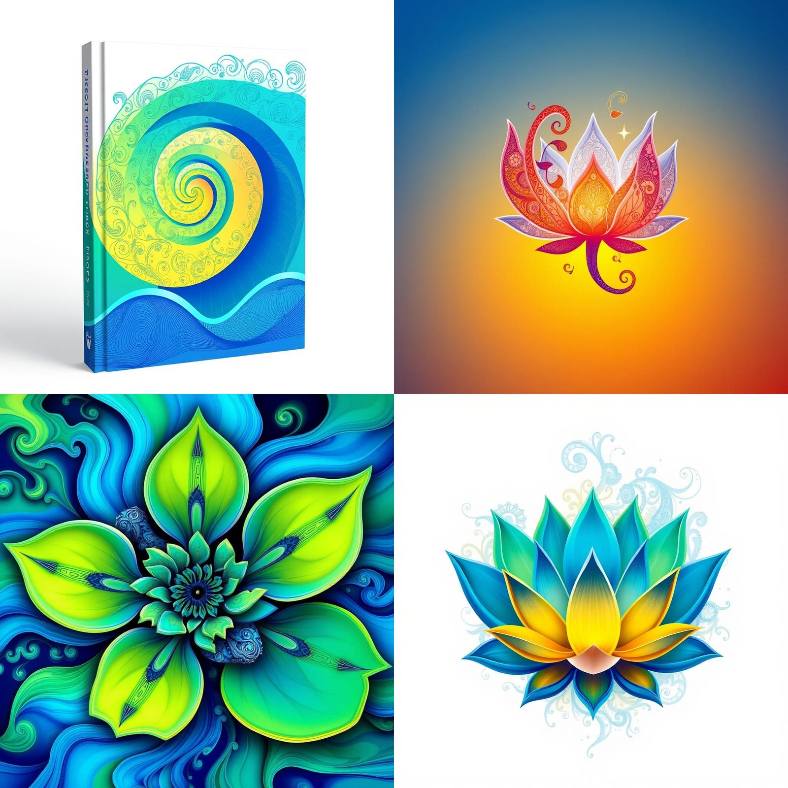 Modern Abstract Book Cover for Self-Improvement