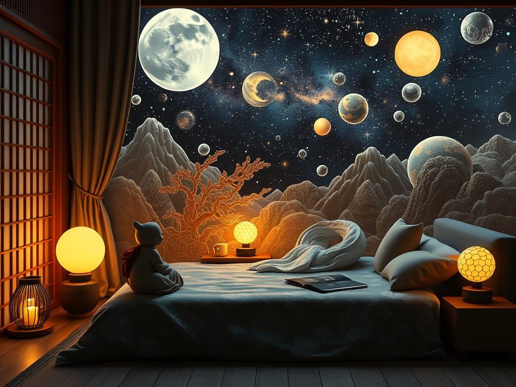 Animated Netsuke Vitrail Fabric of the Universe