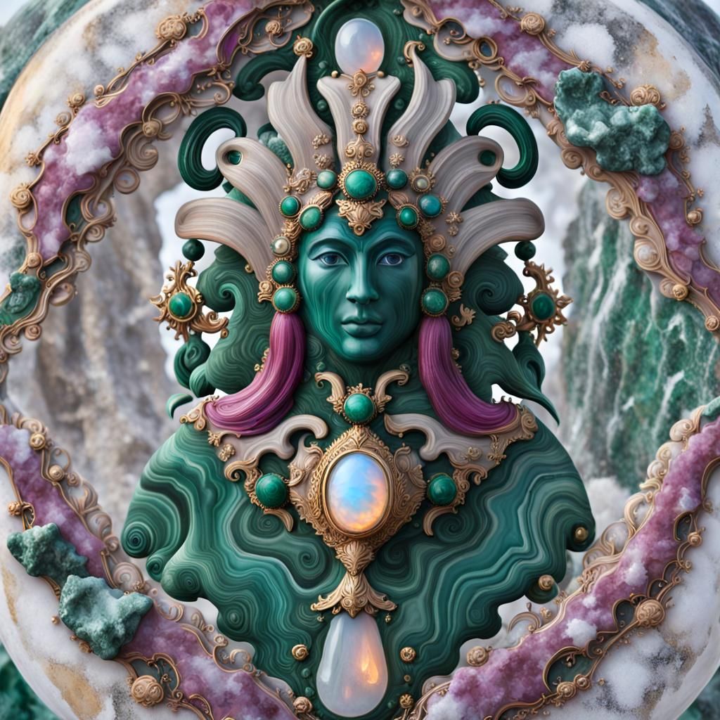 Mournful Mime Mask in Mixed Media