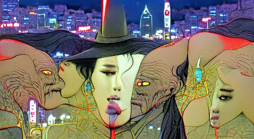 Neon Black's Adventures in Neo Seoul, Moebius Style