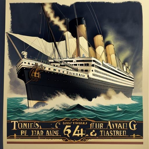 The Titanic Ship Sailing On The Ocean