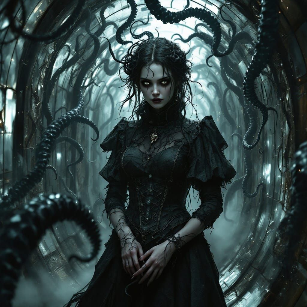 A Haunting Surrealist Portrait of a Woman Trapped in a Labyr...