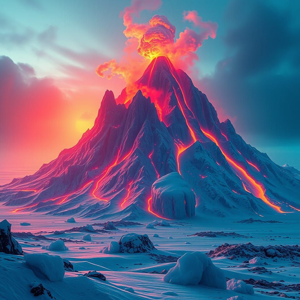 Giant volcano in Antaritca getting ready to blow.