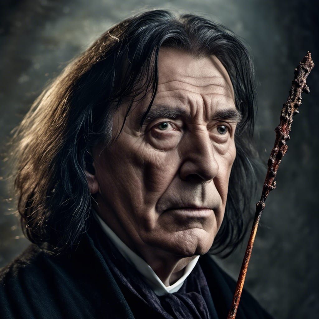 Professor Snape Portrait in Dark Fantasy Realism