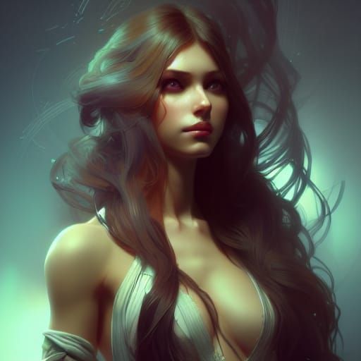 Video Game Woman: Hyperdetailed Concept Art