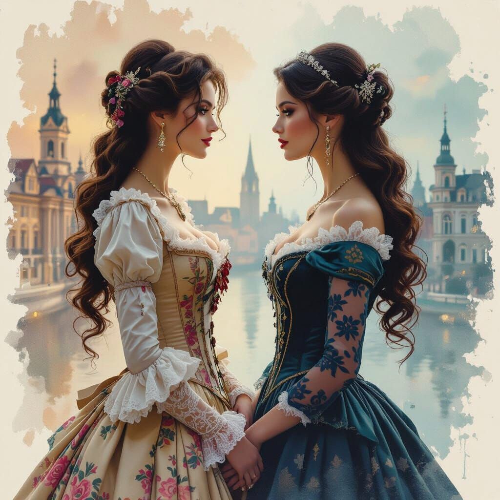 Timeless Encounter: Women Across Eras in Hyperrealism