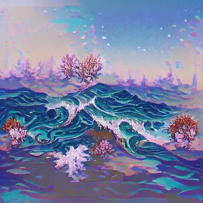 AI Generated Image of Ocean Tides