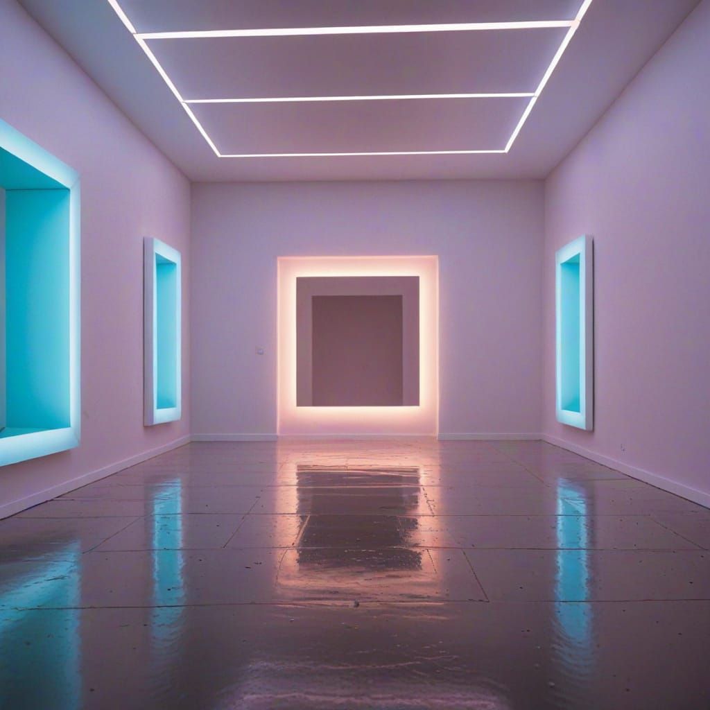 Surreal Museum Gallery Blends Minimalist and Futuristic Art