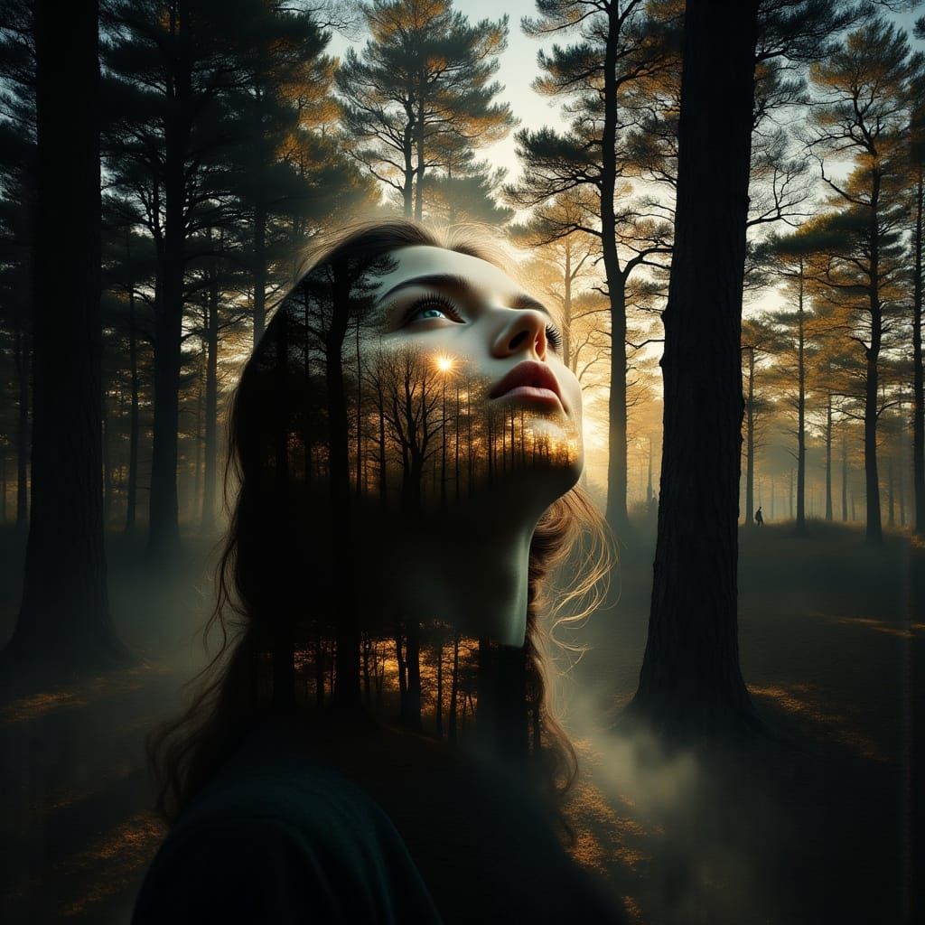 Celtic Woman in Enchanted Woodland