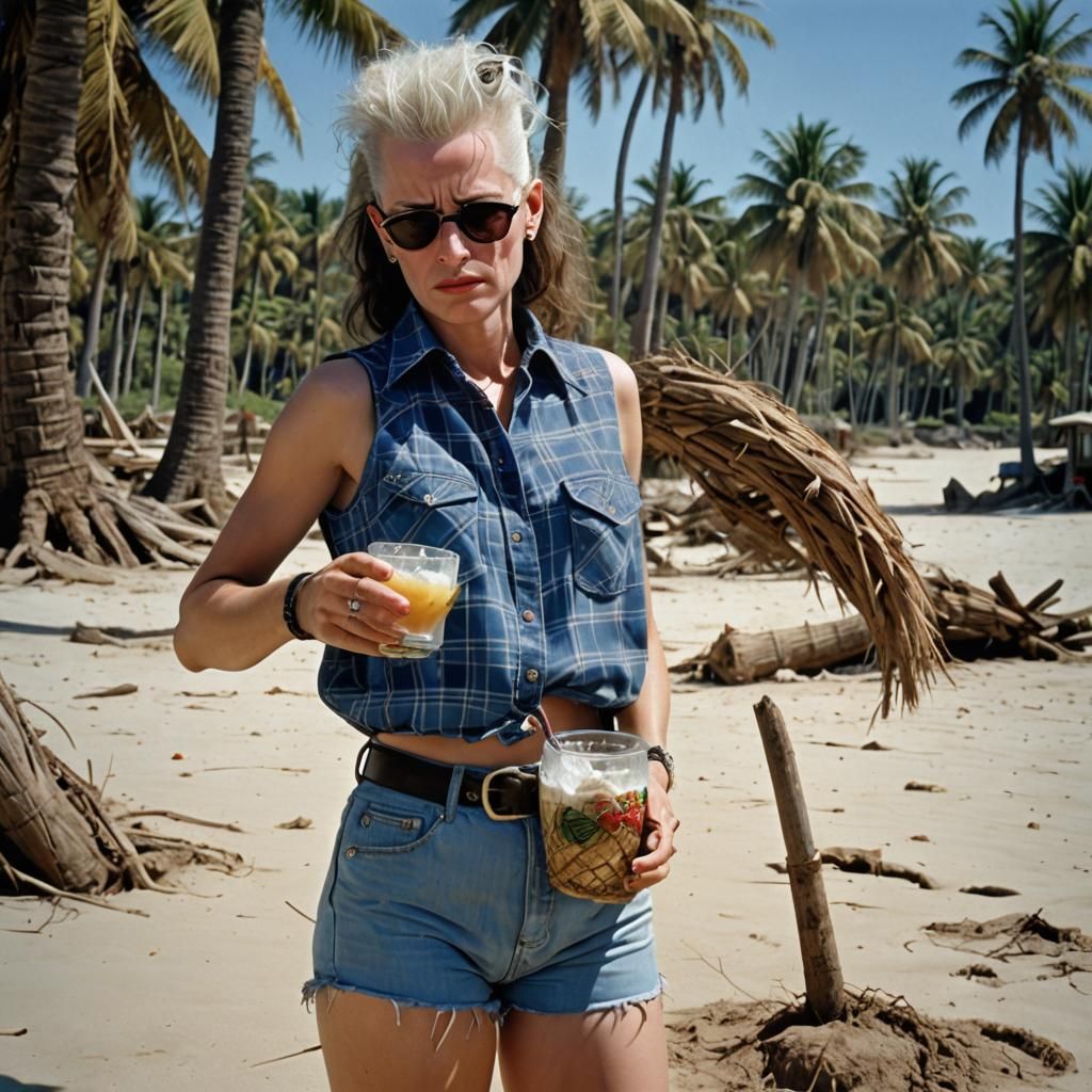 Female Pinhead as Desert Island Castaway