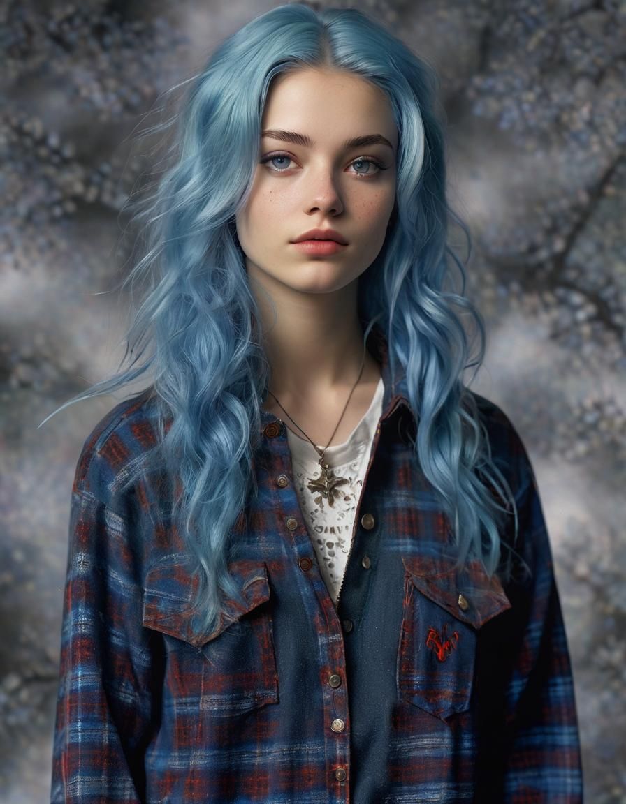 90s Witchcore Yearbook Photo of Ethereal Woman