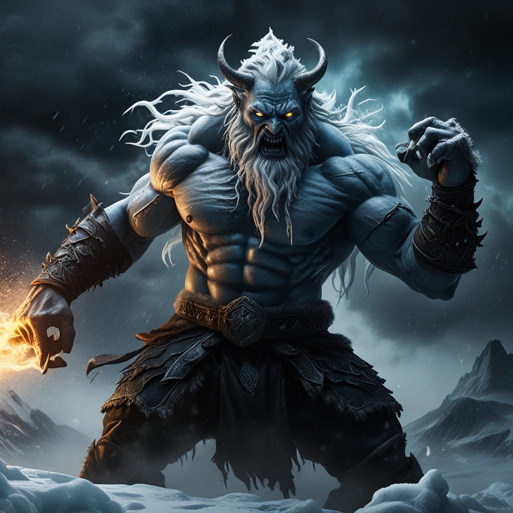 Frost Giants Engage Winter Storm in Epic Battle