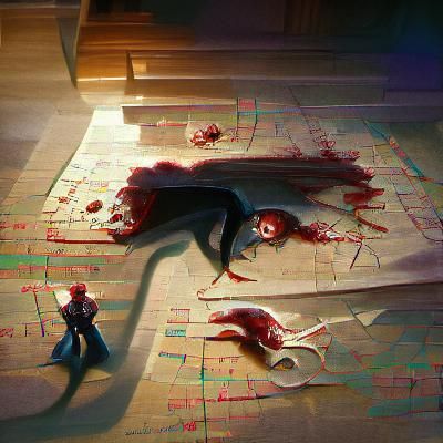 Sinister Crime Scene Digital Painting