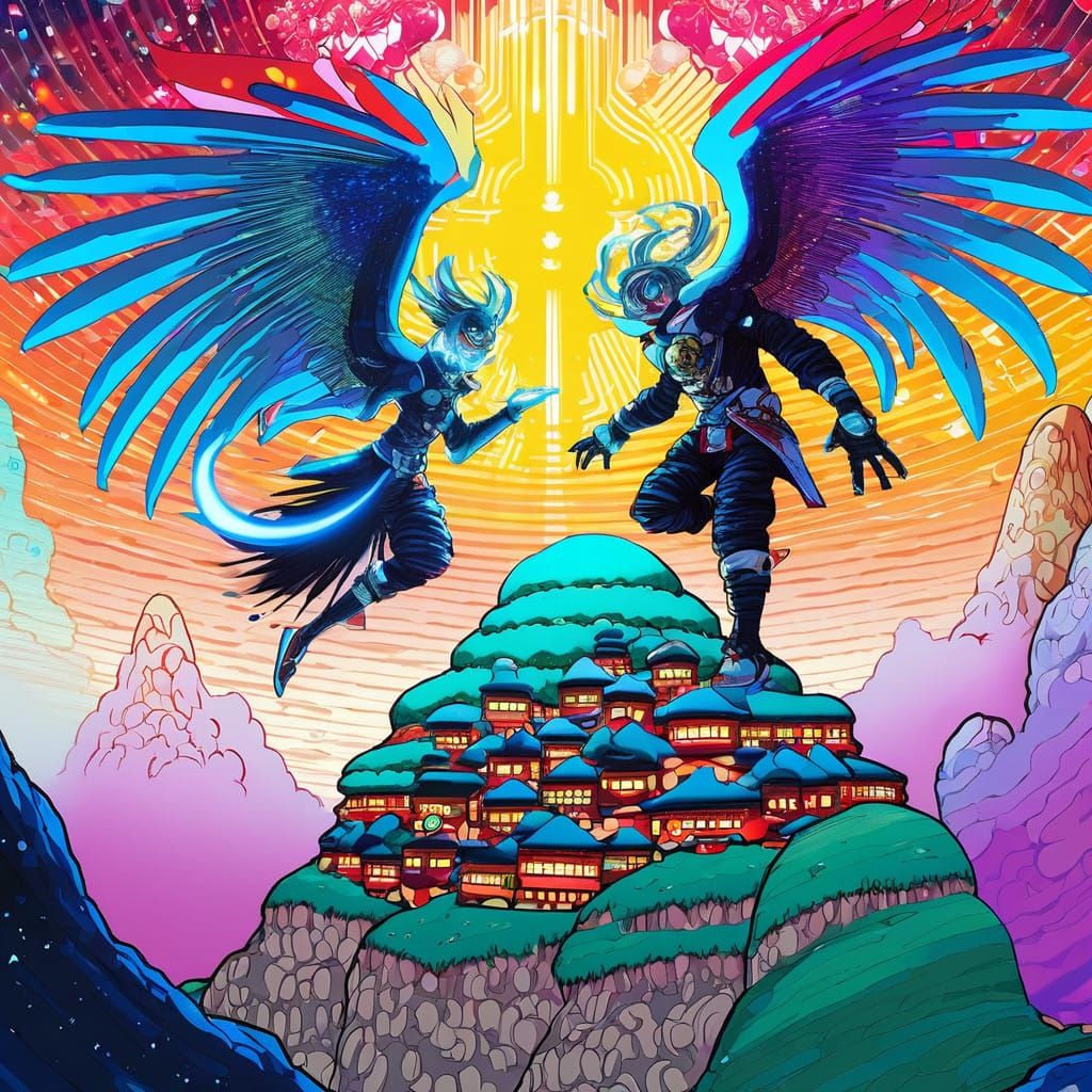 Jolly Santa Claus in Interstellar Suit Delivers Gifts