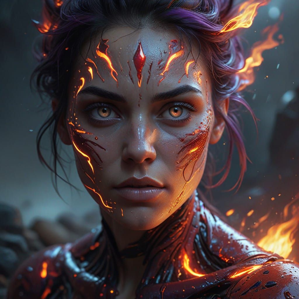 Fierce Female Fury in Dark Fantasy Art