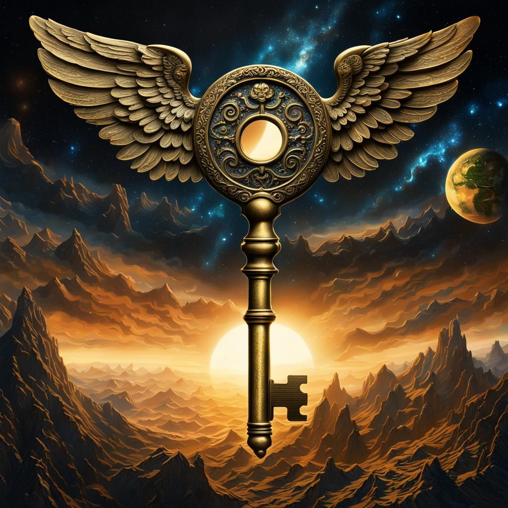 Winged Key Opens Earth Portal in Space
