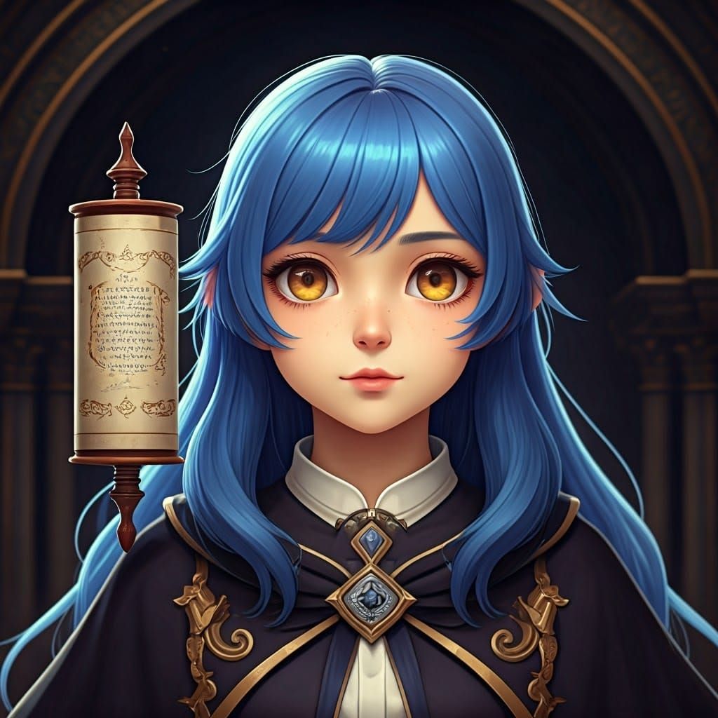 Minions in Ancient Torah Scroll Illustration