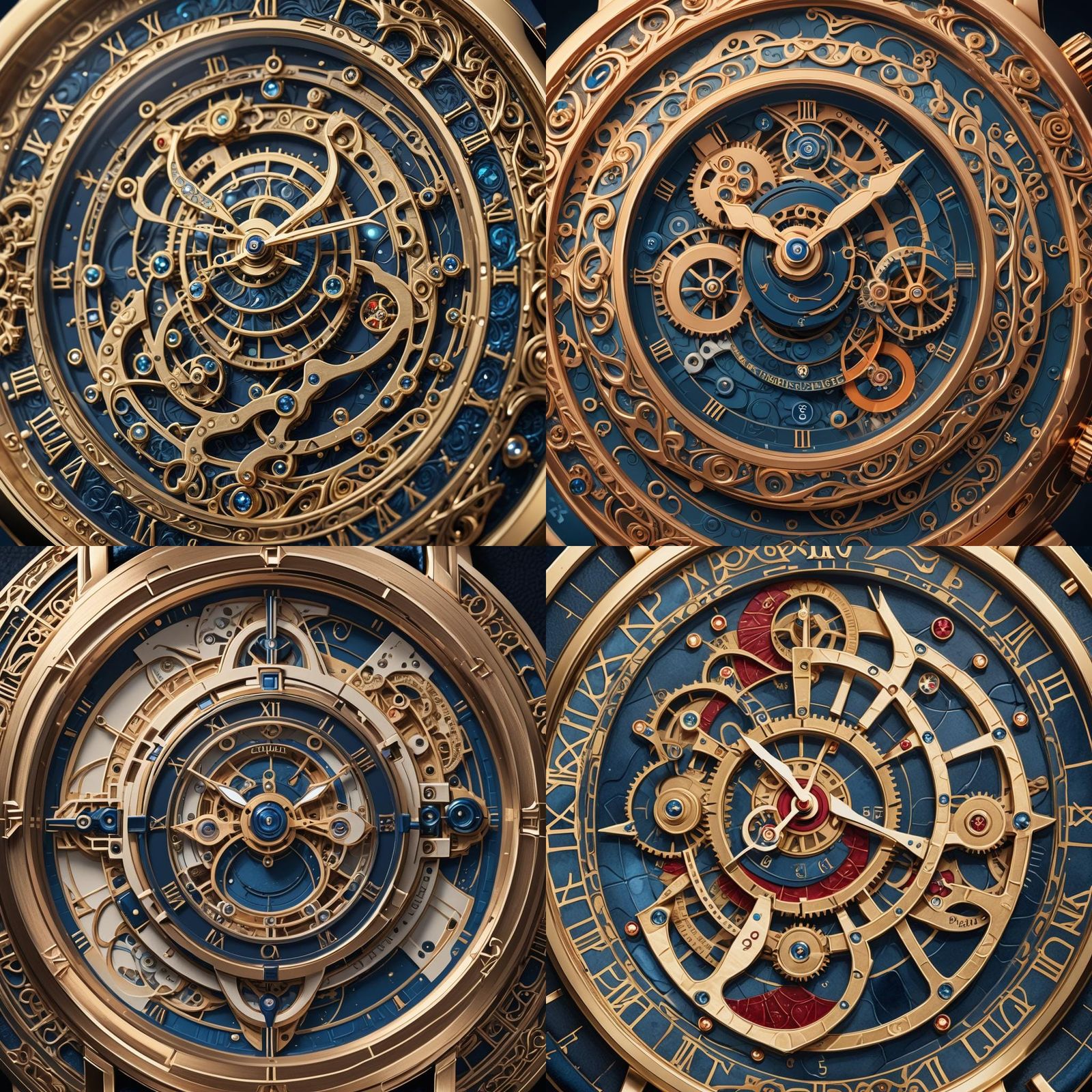 Luxurious Watch with Detailed Drawings, Matte Painting