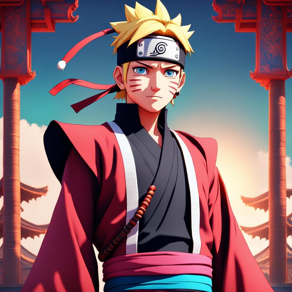 Boruto in Betawi Costume: 3D Digital Art