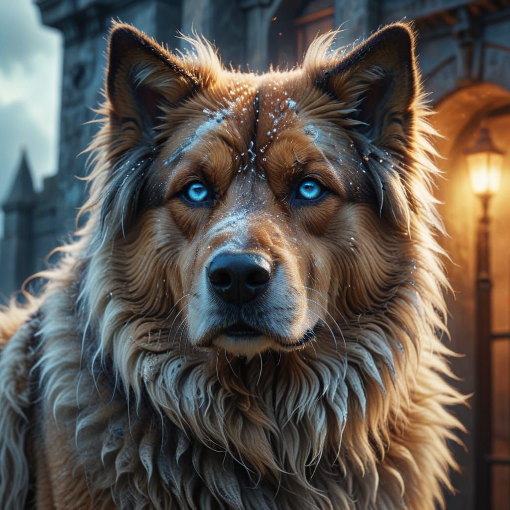 Majestic Canine Guardian in Ethereal Light