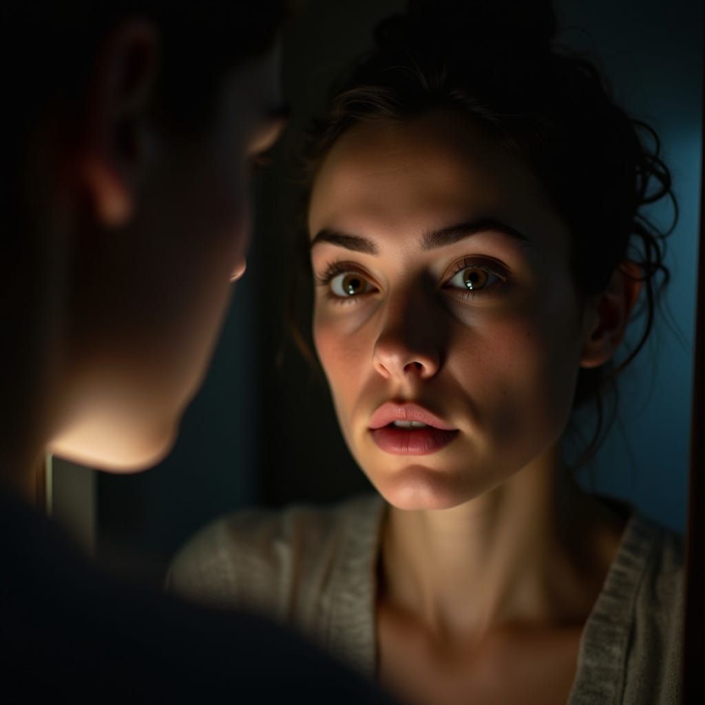 Introspective Portrait in Moody Light