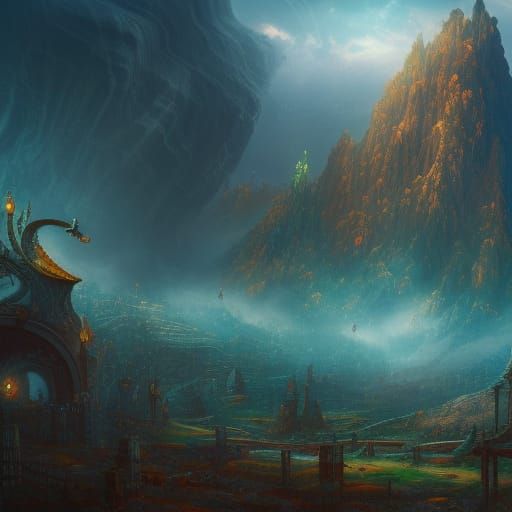 Fantastical Deep Color Concept Art in 8K