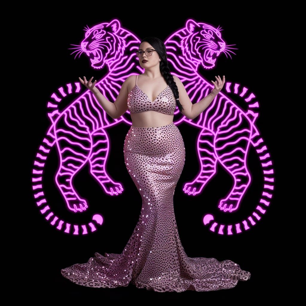 Ethereal Goth Latina Goddess in Mystical Jungle