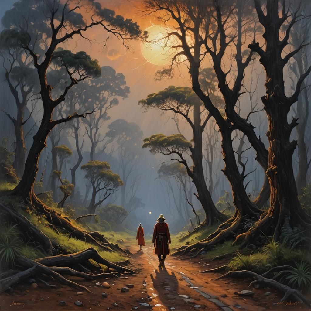 Ethereal Morning Light: A James Gurney-Style Oil Painting