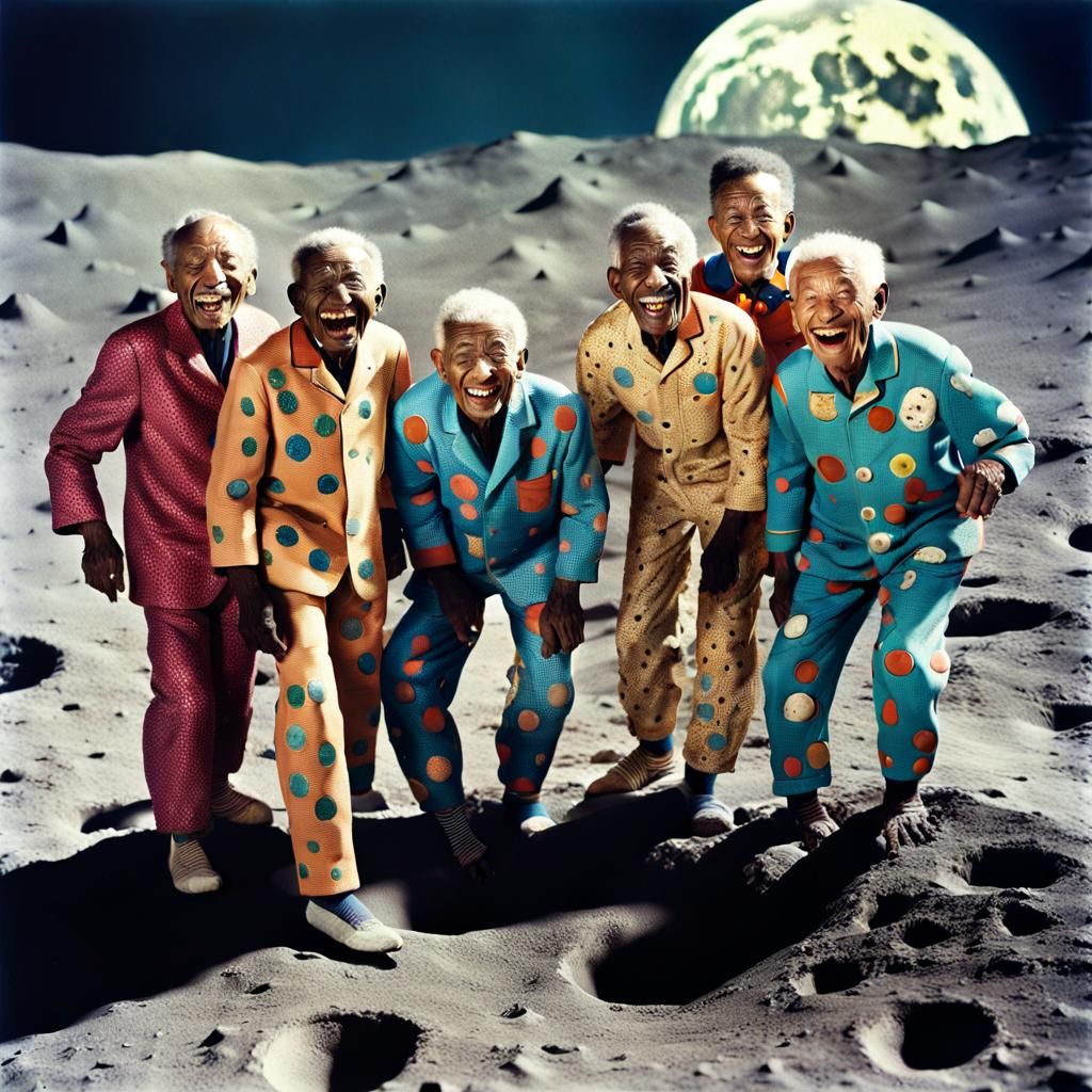 Laughing Seniors' Lunar Pajama Party