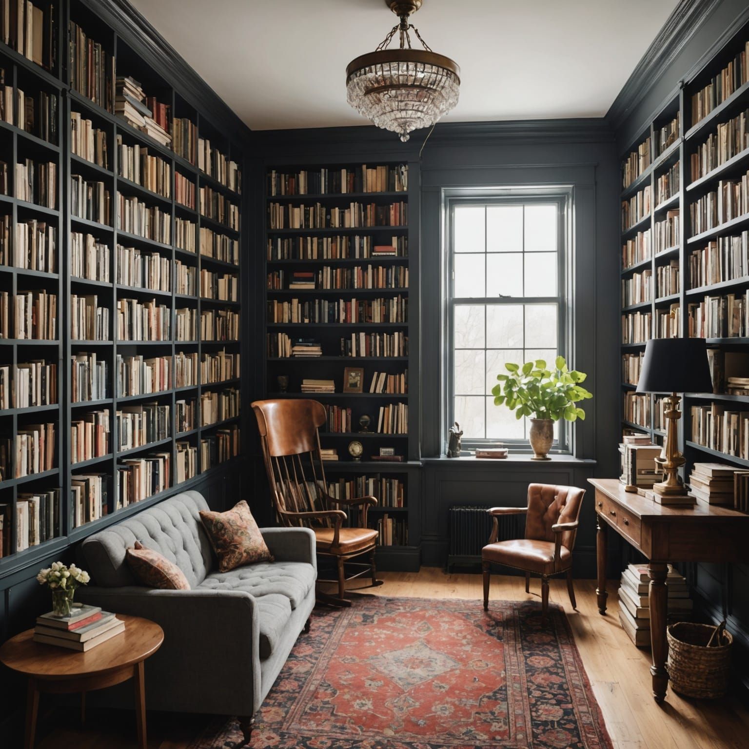 Charming Small Home Library