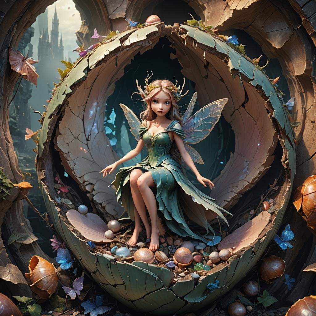 Fantasy Fairy Emerges: A CGI Digital Art