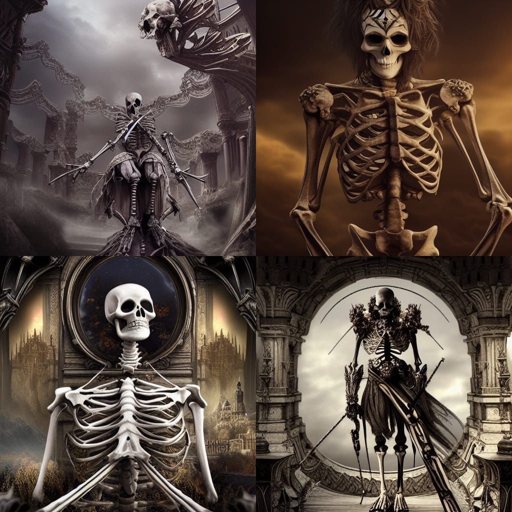 Skeleton Prince in Epic Digital Painting