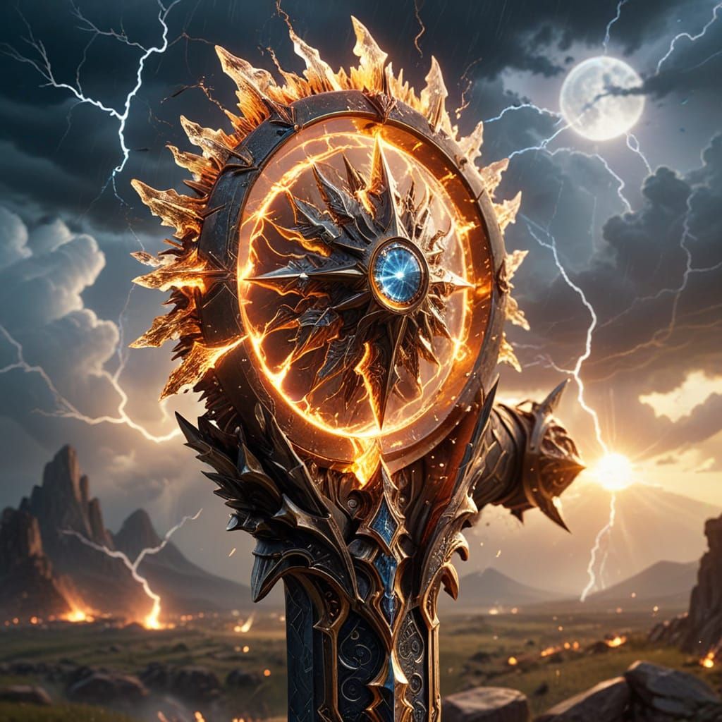 A Diamond Sword Shines with Otherworldly Brilliance