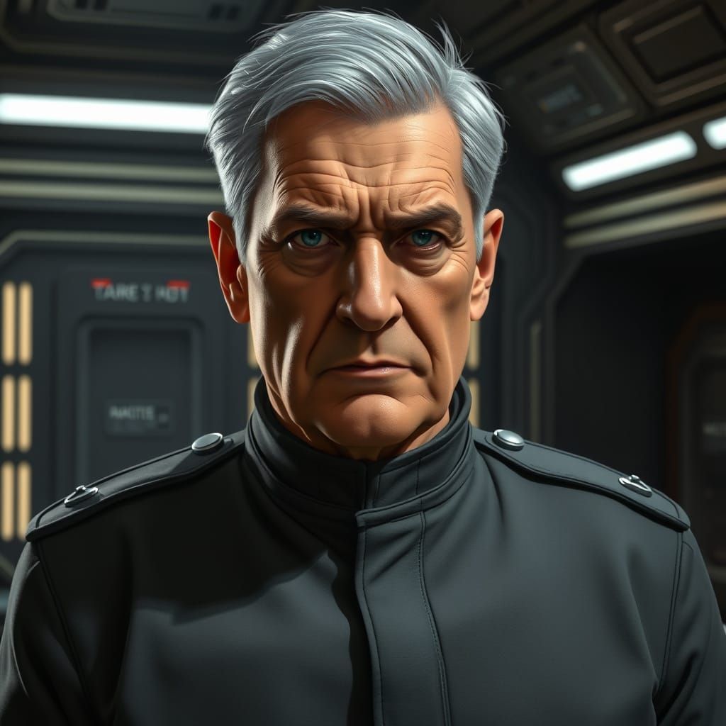 Imperial Officer Concept Art in Futuristic Style