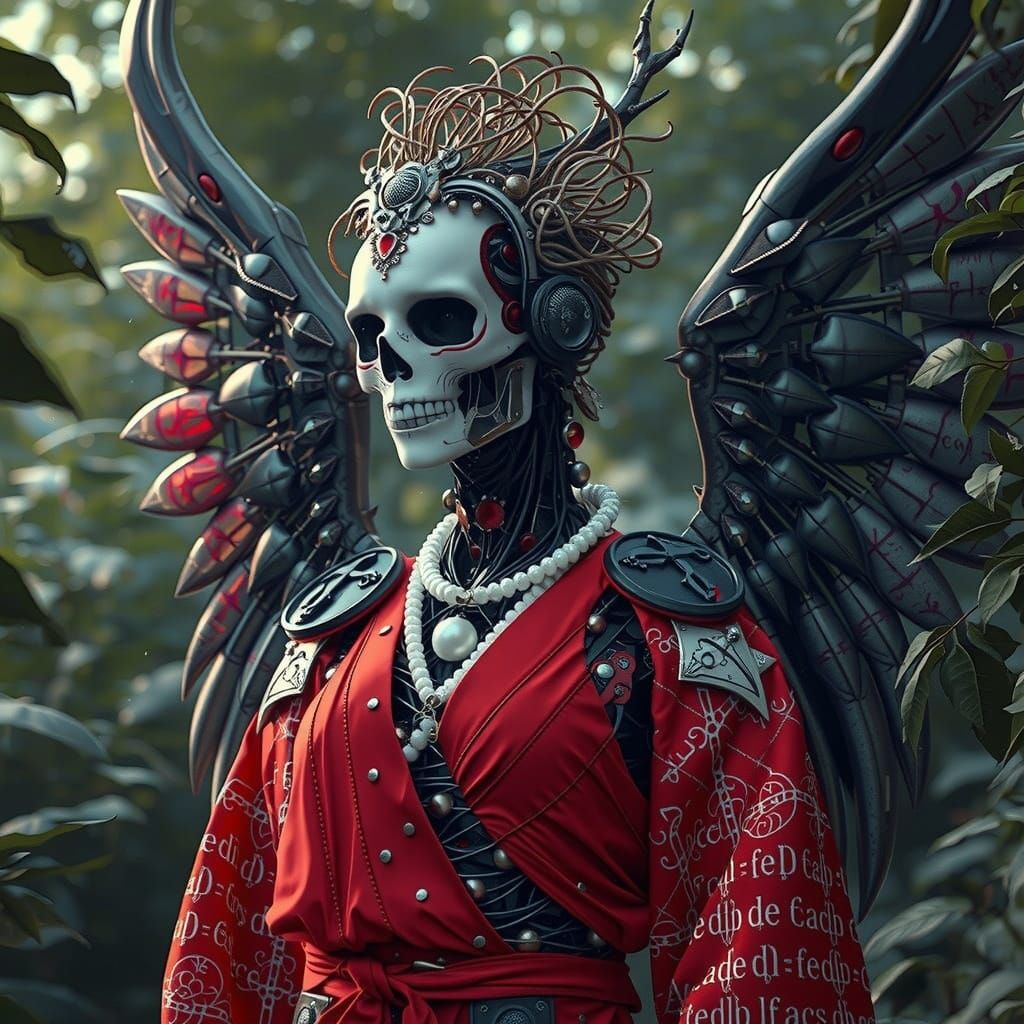 Cyborg Death Angel in Art Nouveau Style