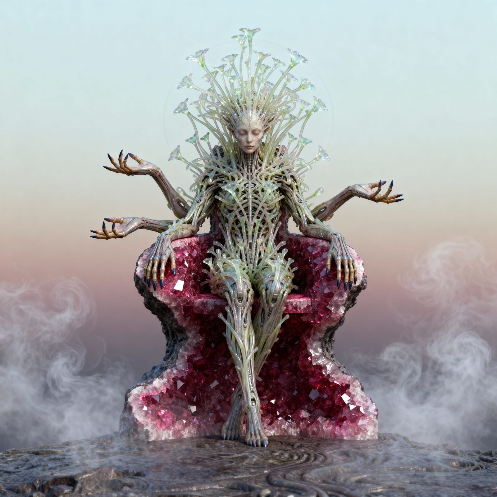 Mystical Biomorphic Creature in Giger Style