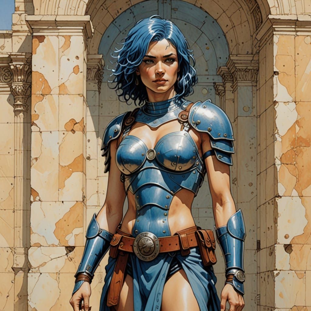 Cyberpunk Futurist Warrior Unveiled