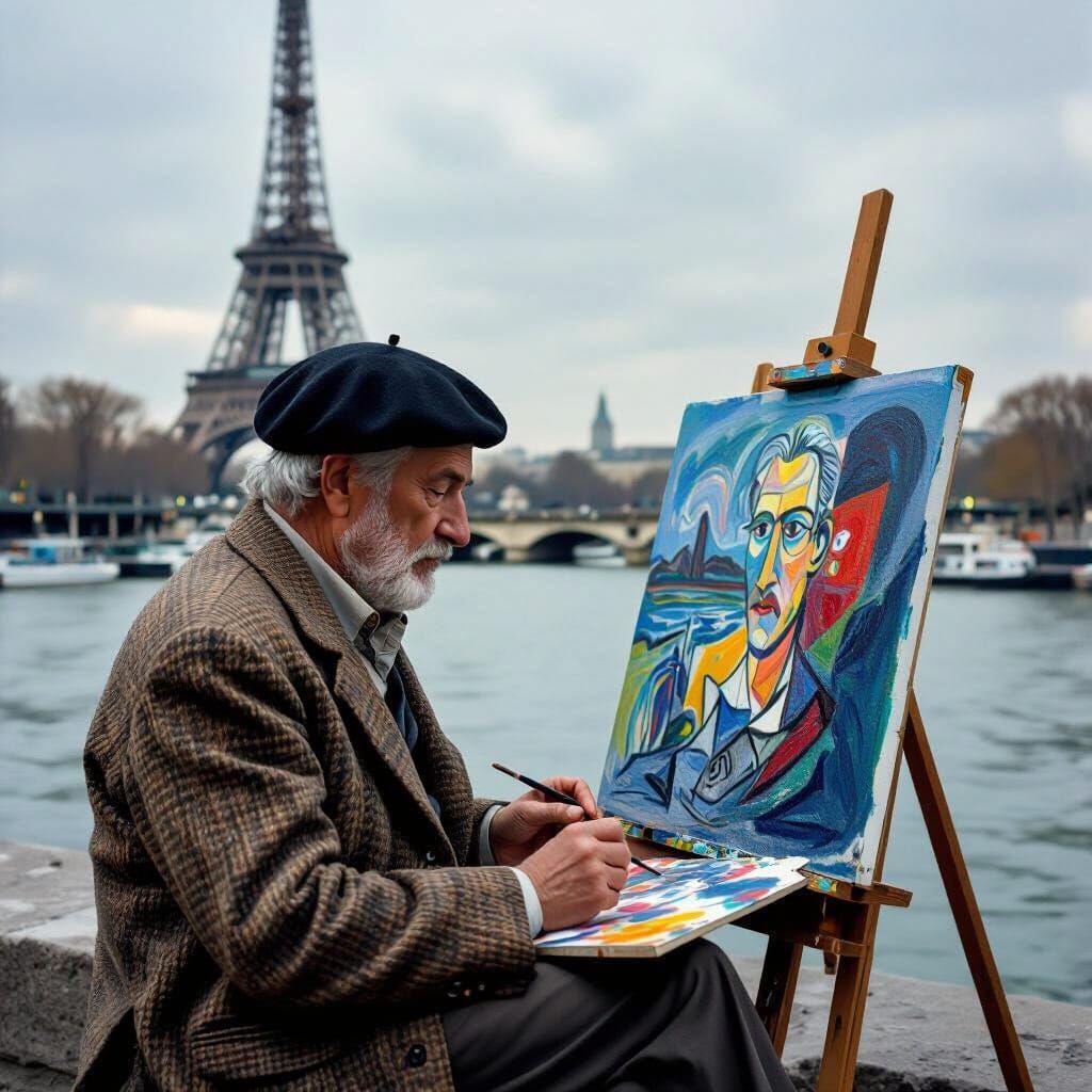Painter by the Seine: Abstract Expressionism Meets Realism