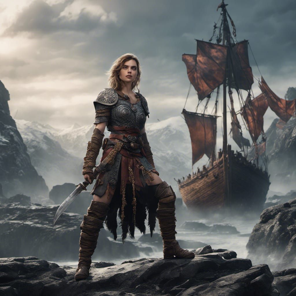 Ana de Armas as Viking Warrior: Fantasy Art
