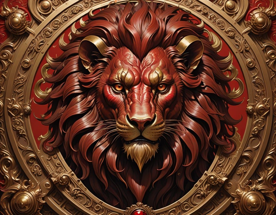 Manticore Portrait in Sci-Fi Baroque Style