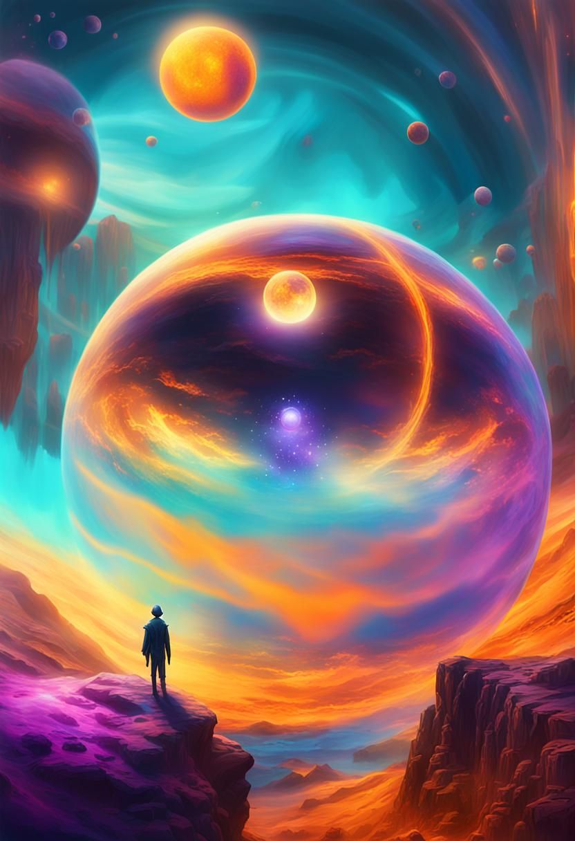 Surreal Alien Levitation on Strange Planet