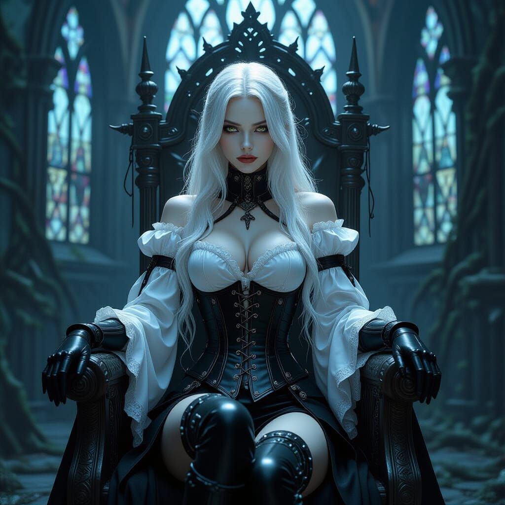 Android Pirate Queen in Gothic Cathedral