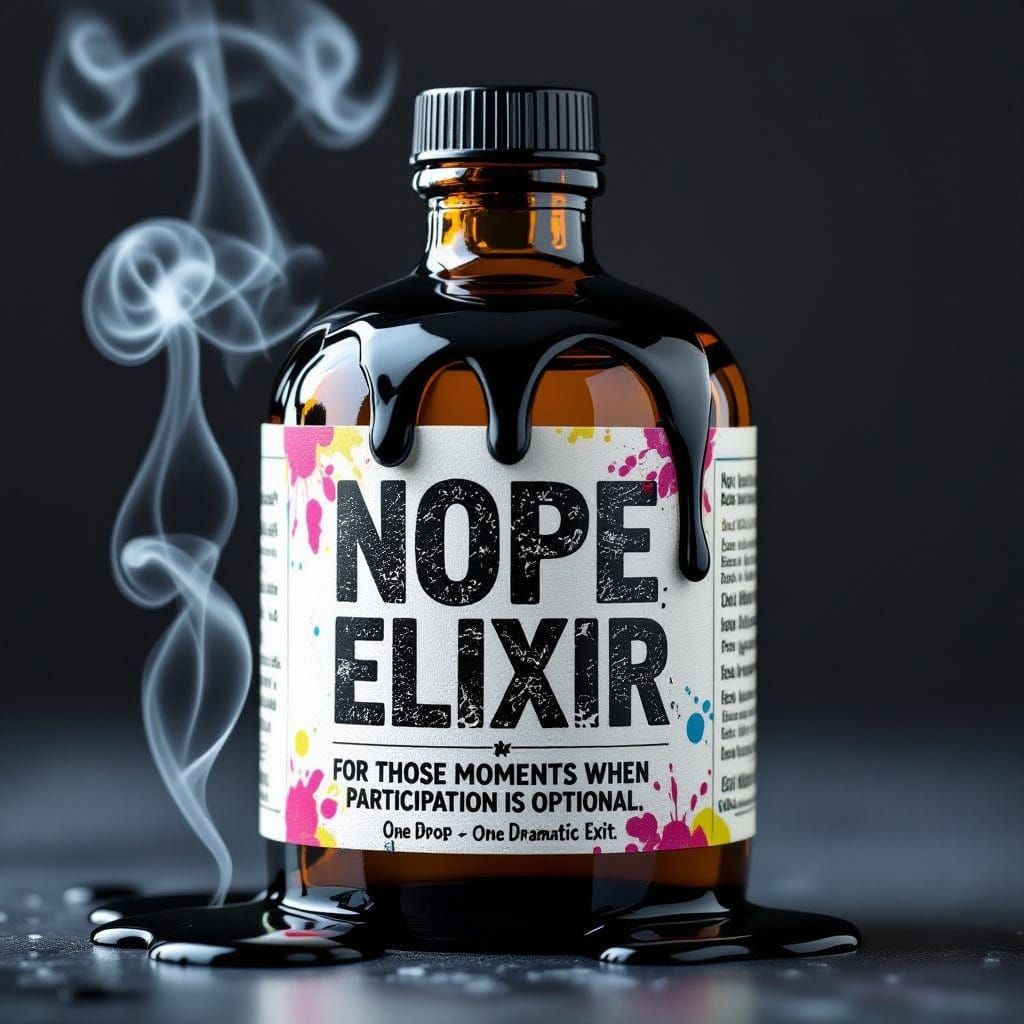 Grunge Elixir Bottle in Neon and Black Wax