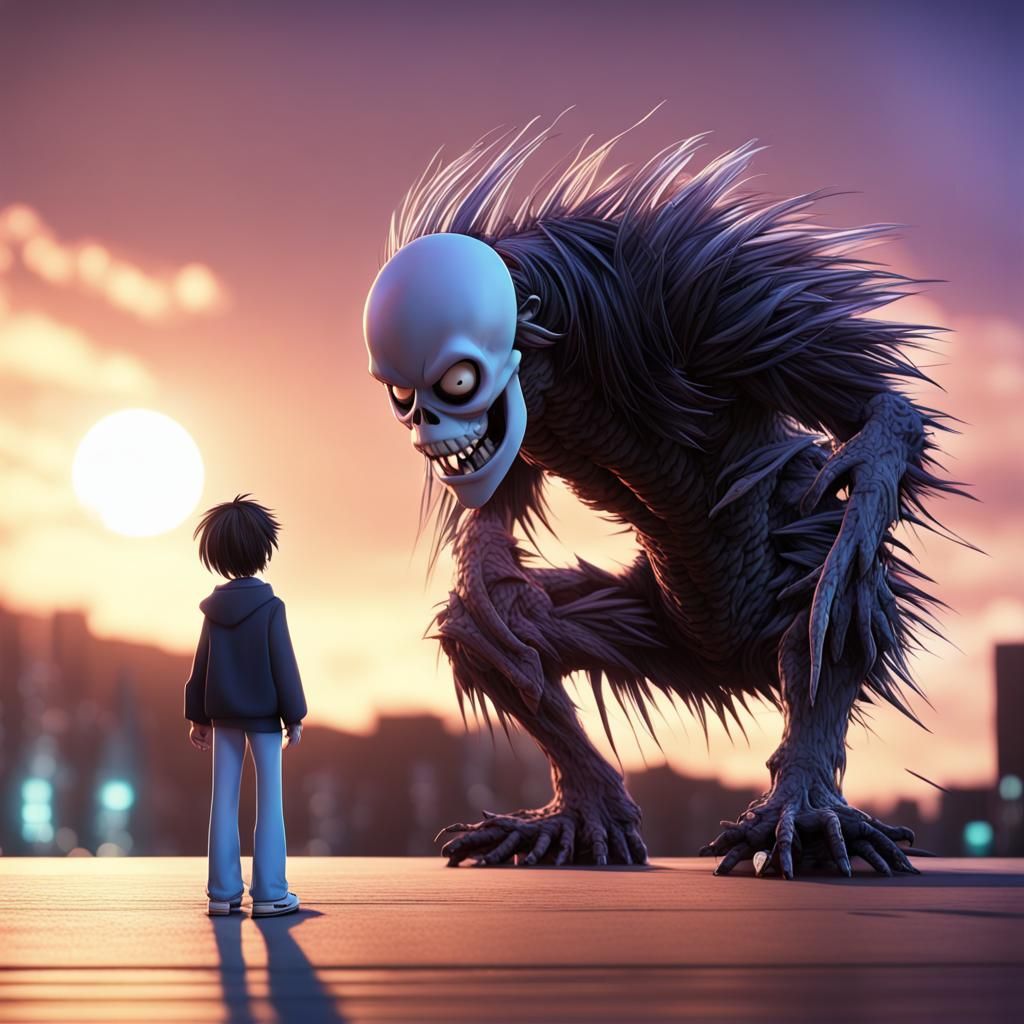 Death Note Reimagined as Pixar 3D Digital Art