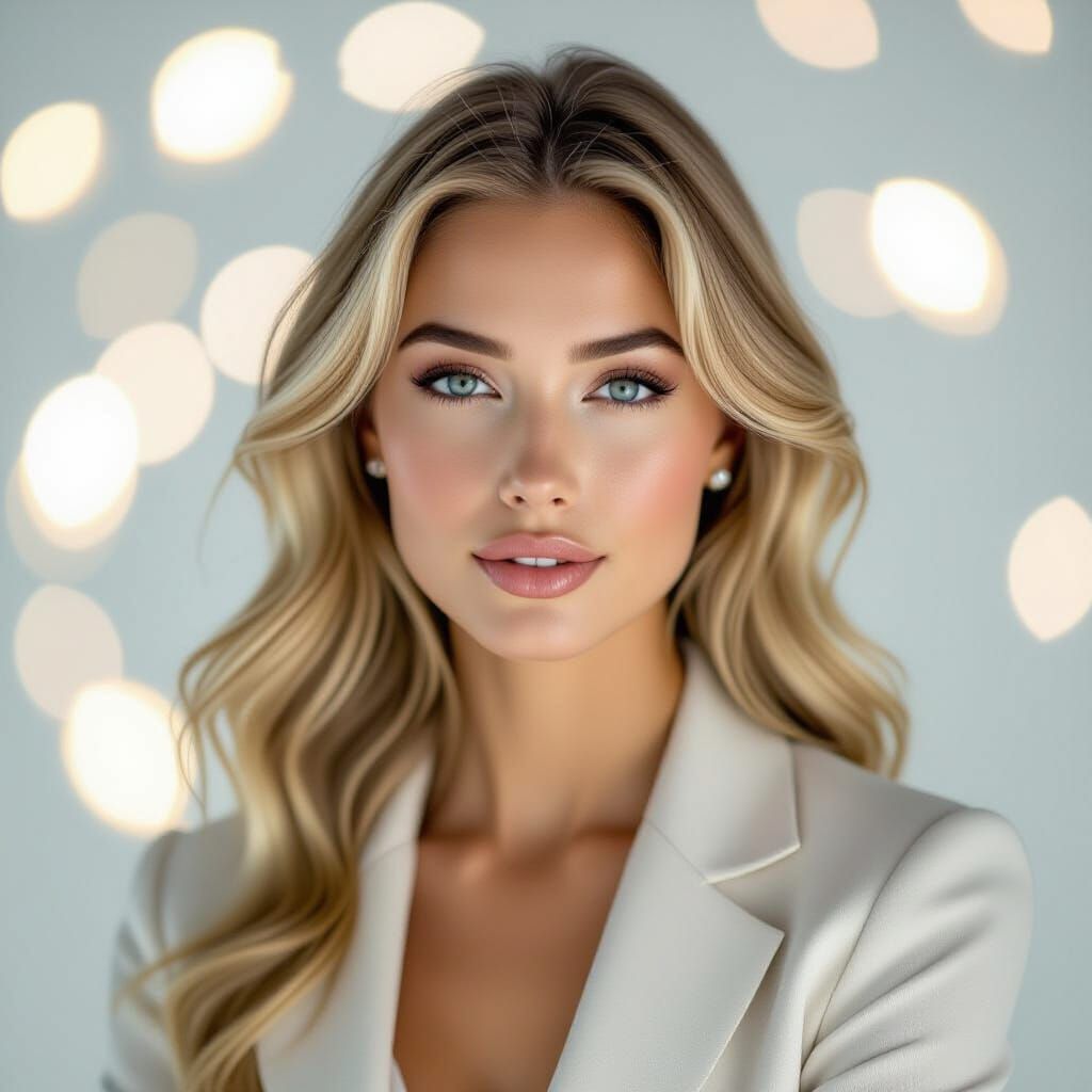 Blonde Mermaid Portrait in Hyper-Realistic Style