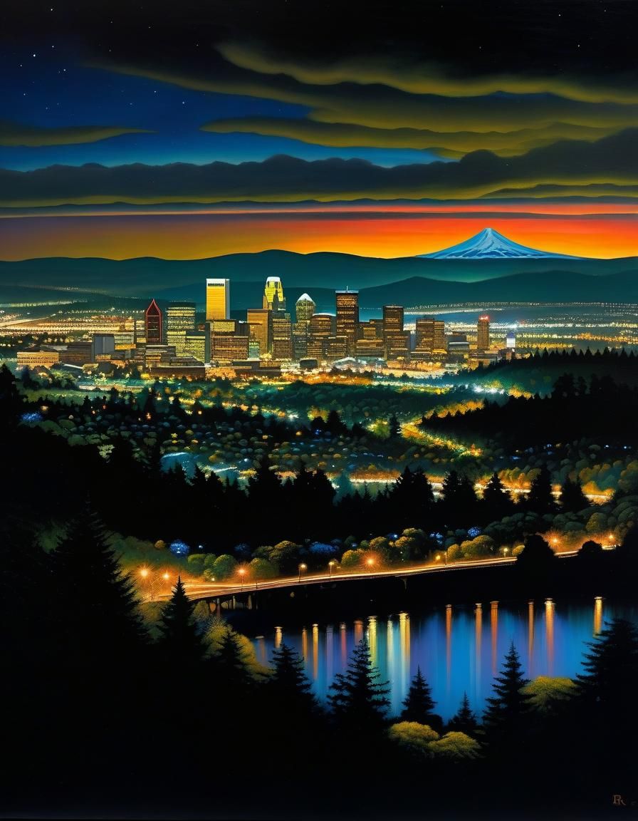 Portland at Night 08