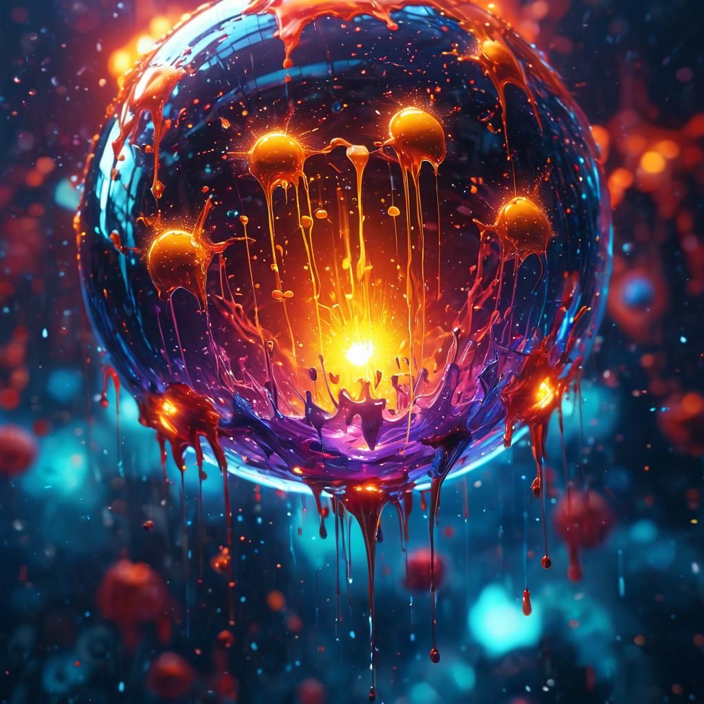 Unique representation of Sphere's and liquids Epic cinematic...