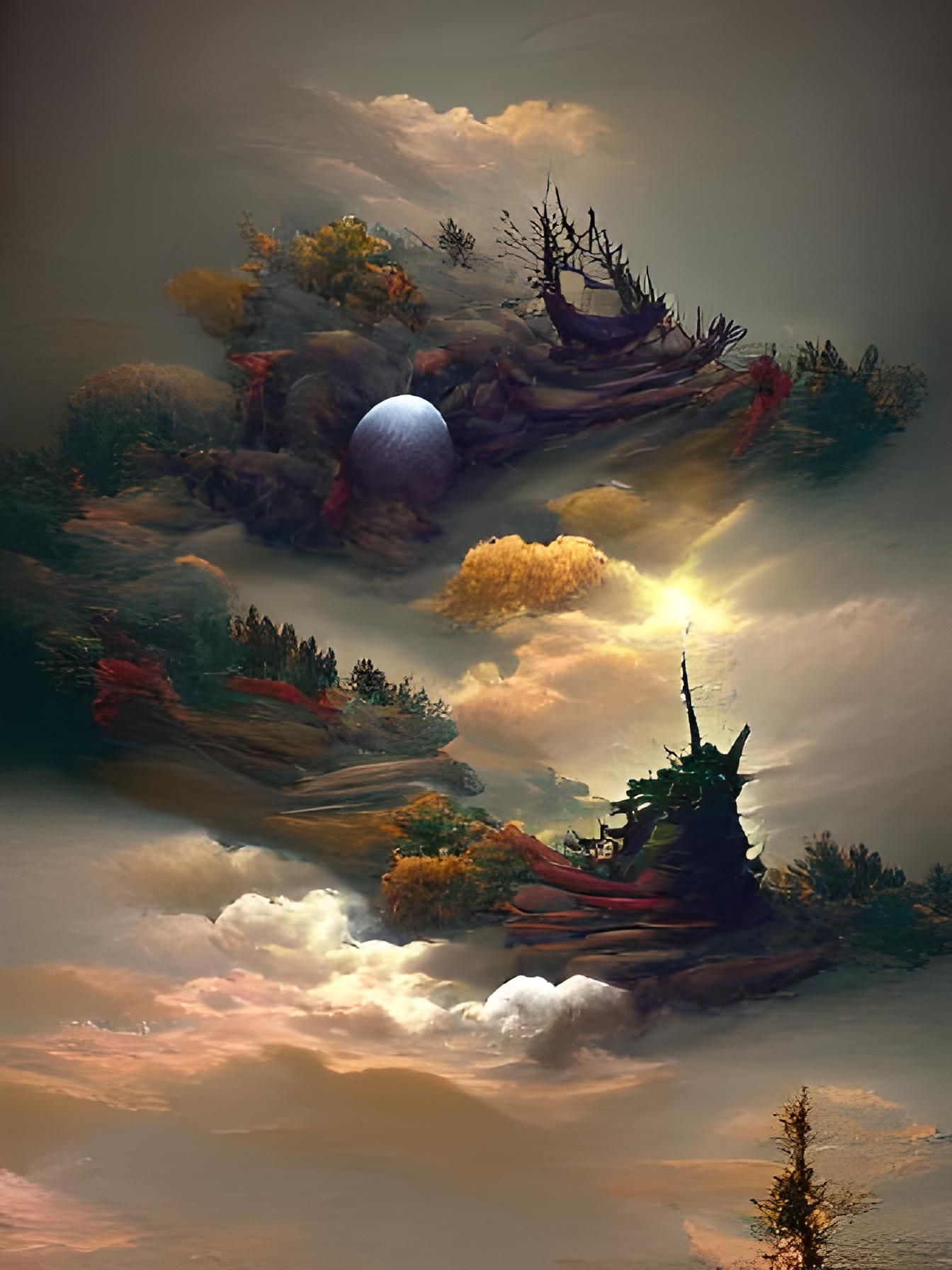 Surreal Earth and Woods Photoillustration