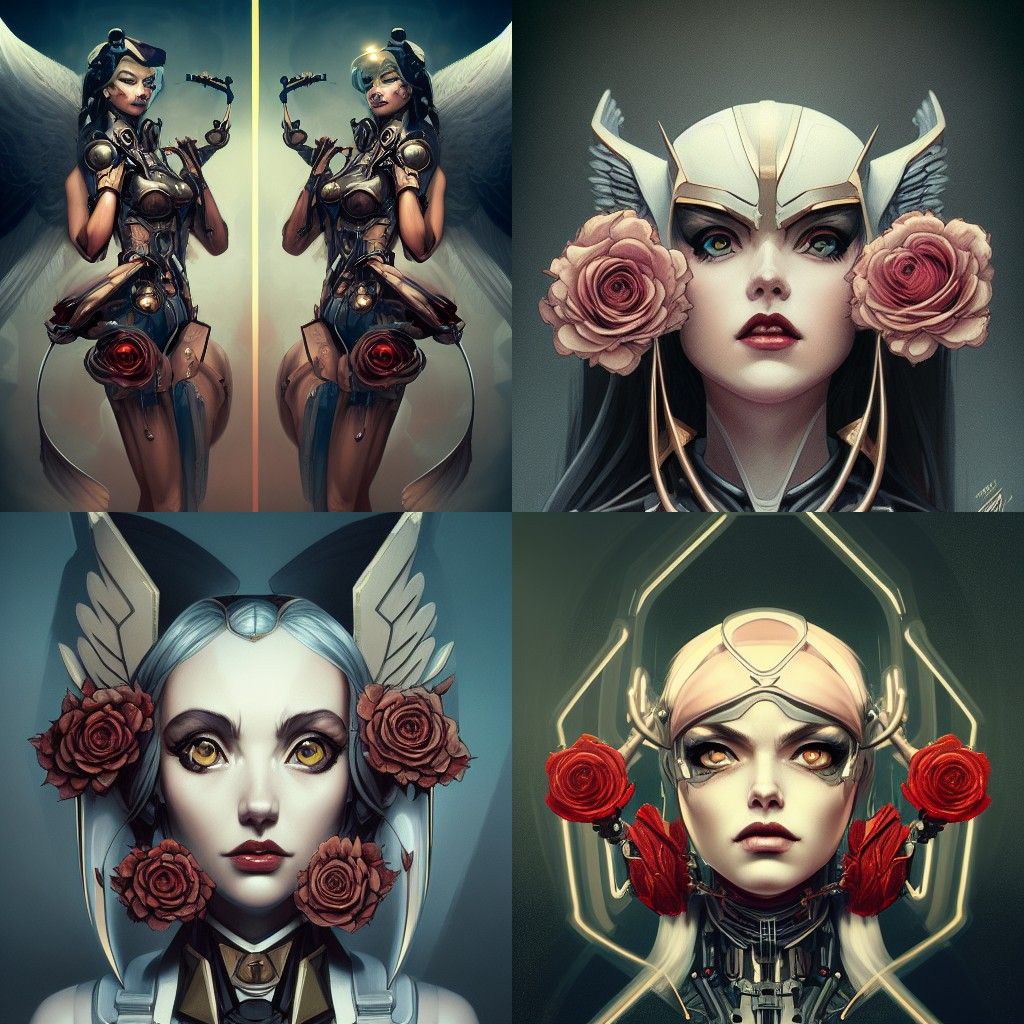 Dieselpunk Valkyrie Portrait in Golden Hour Lighting